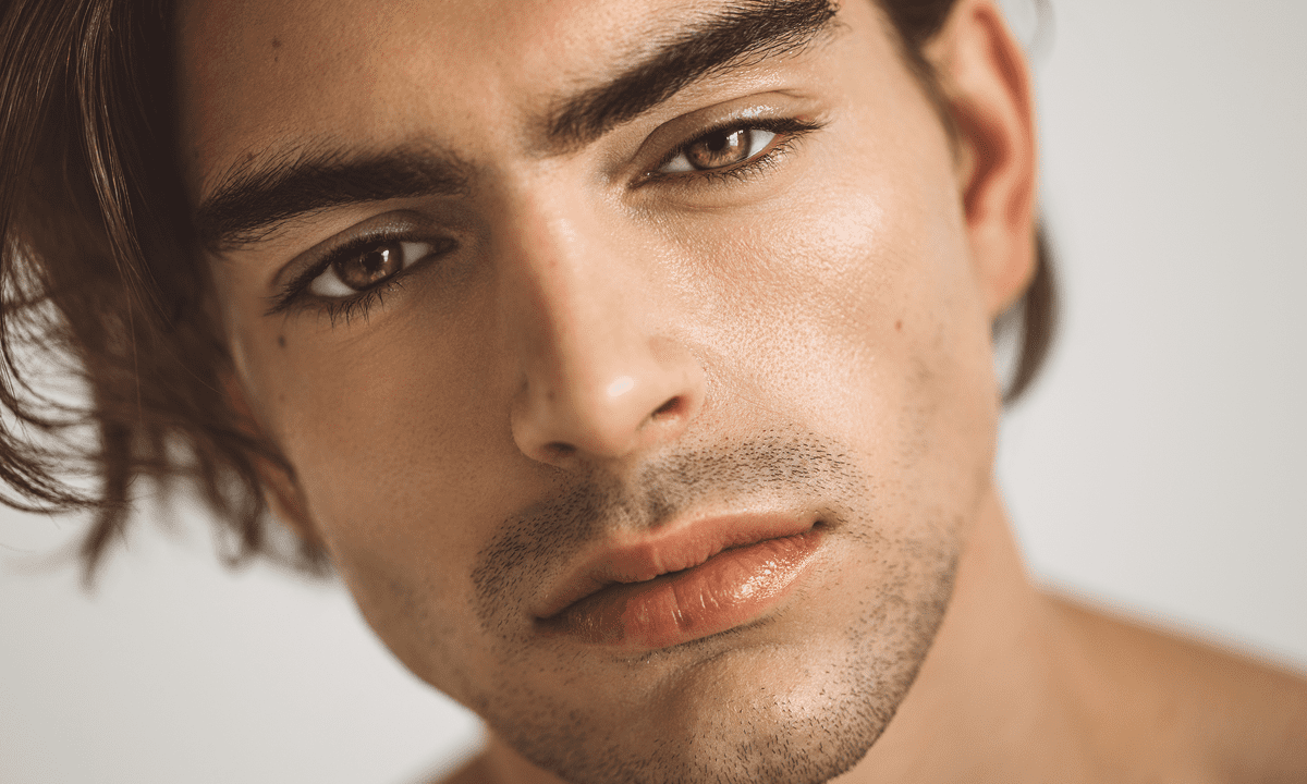 Close-up of man's face